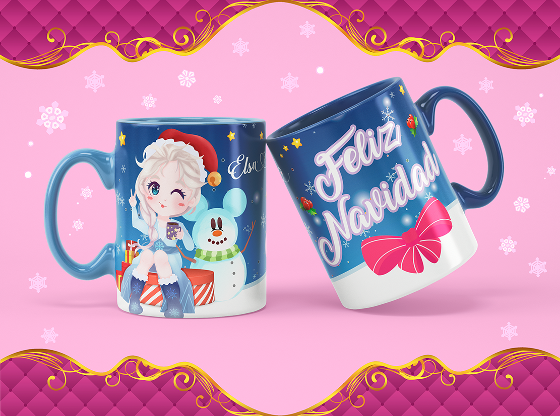 🎄✨ Tazas de Princesas Navideñas ✨🎄