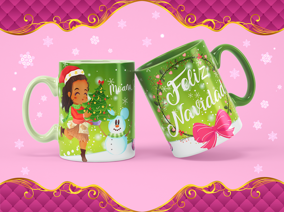 🎄✨ Tazas de Princesas Navideñas ✨🎄