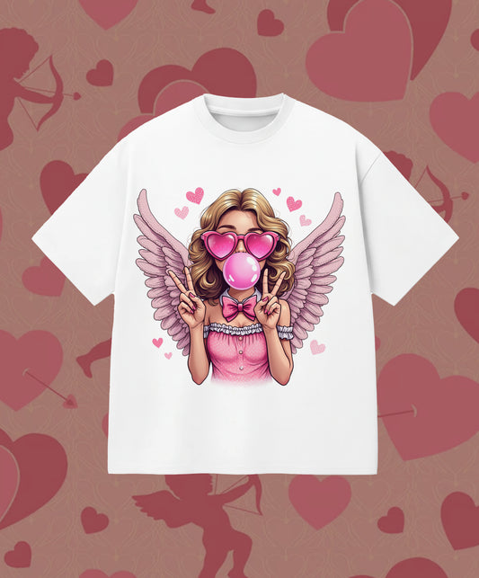 Camiseta Ángel Bubblegum San Valentín