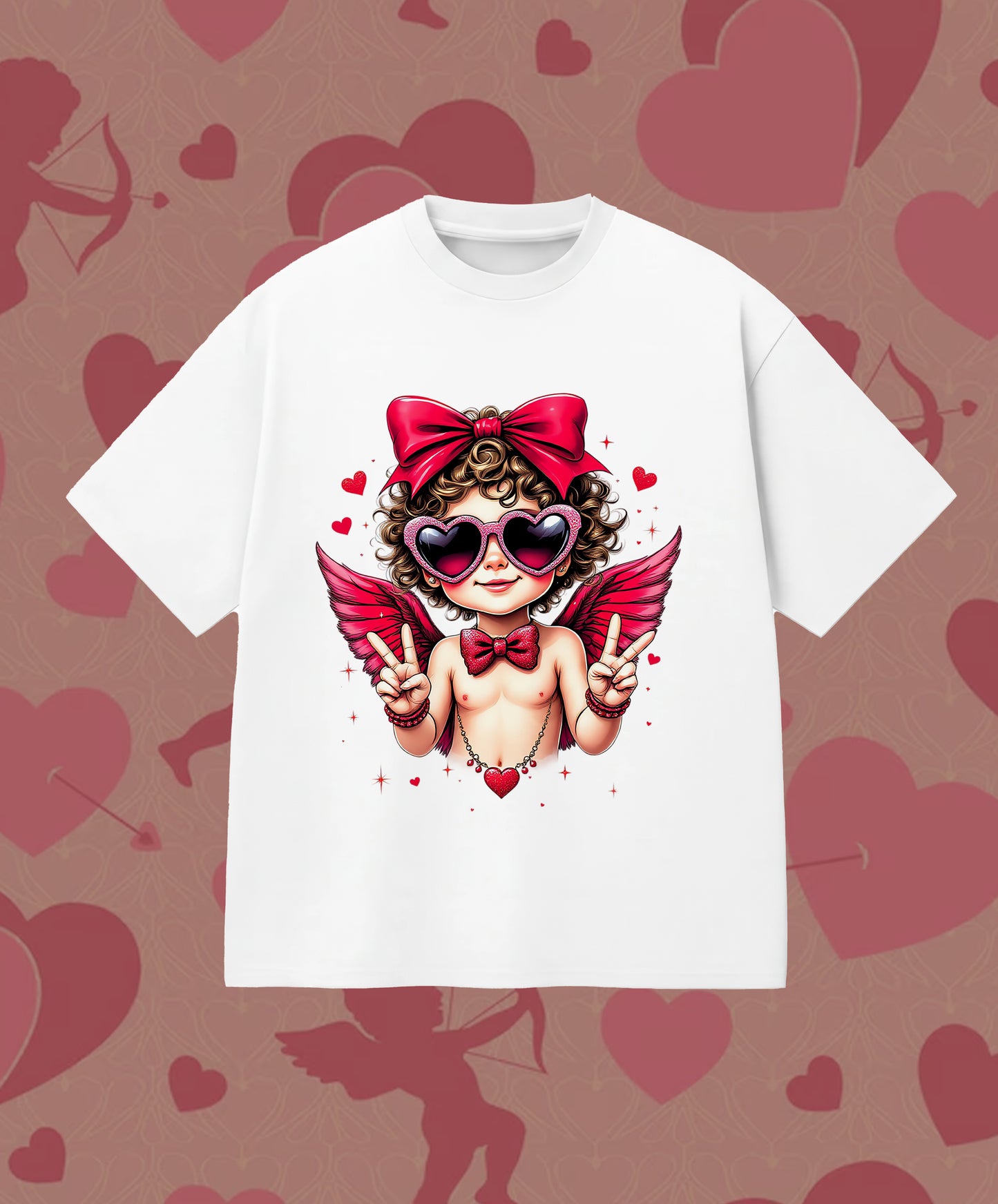 ✨ Cupid Peace & Love T-Shirt - Valentine's Day